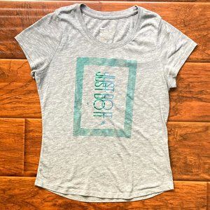 Girls Nike Tee "Just Do It" grey half sleeve shirt